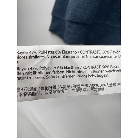 Wildfox Sweatshirt Women's Freedom Rainbow Pullover Stretch Blue Size L New - Picture 6 of 8